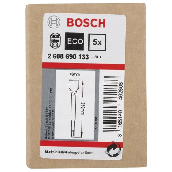 BOSCH SDS PLUS YASSI KESKİ GENİŞ 250*40 MM 5 Lİ PAKET