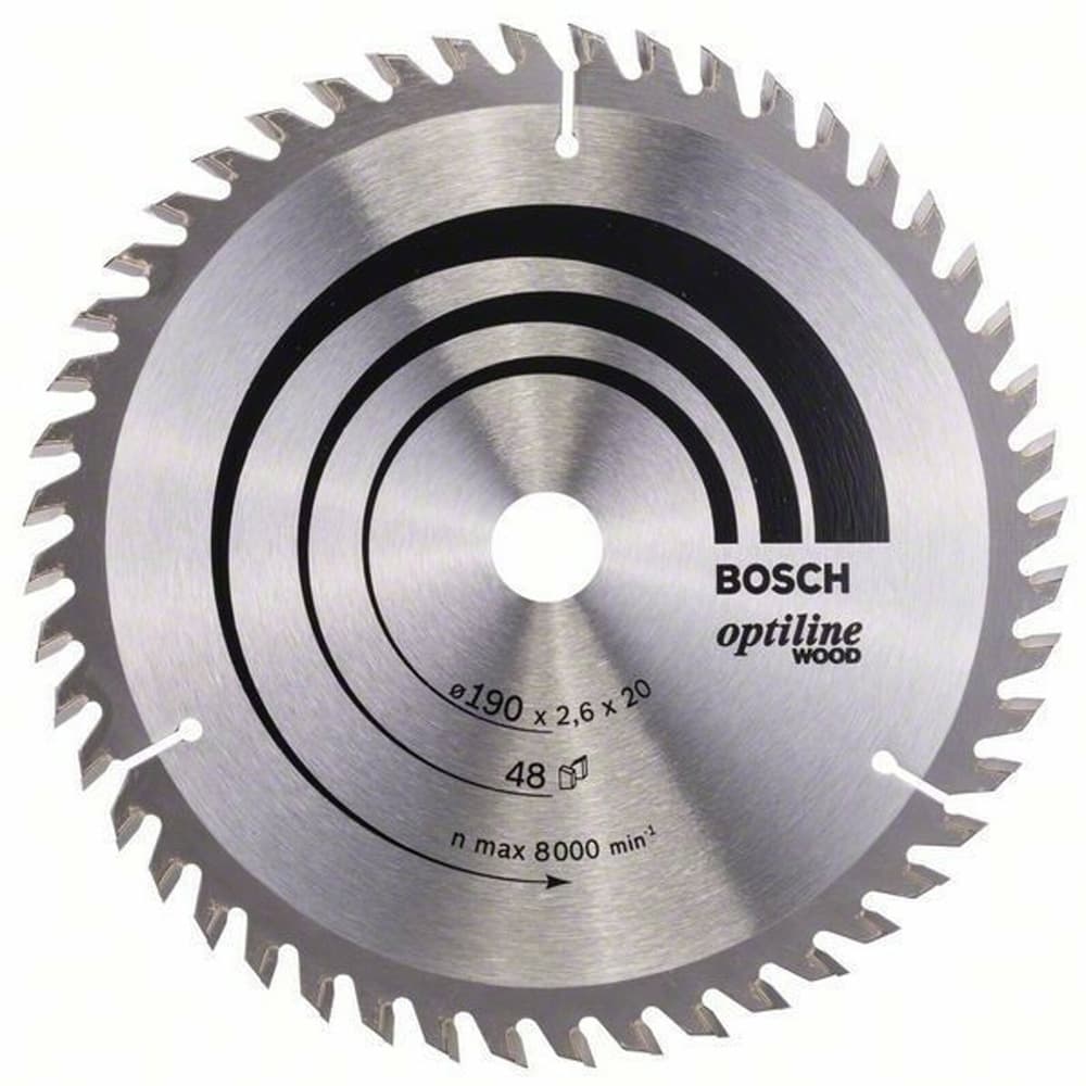 BOSCH OPTİLİNE WOOD DAİRE TESTERE 190*20/1,6 MM 48 DİŞ